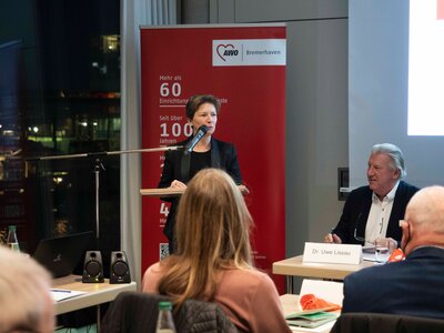 Dr. Claudia Schilling, Senatorin für Justiz und Verfassung sowie Wissenschaft und Häfen der Freien Hansestadt Bremen | © AWO Bremerhaven